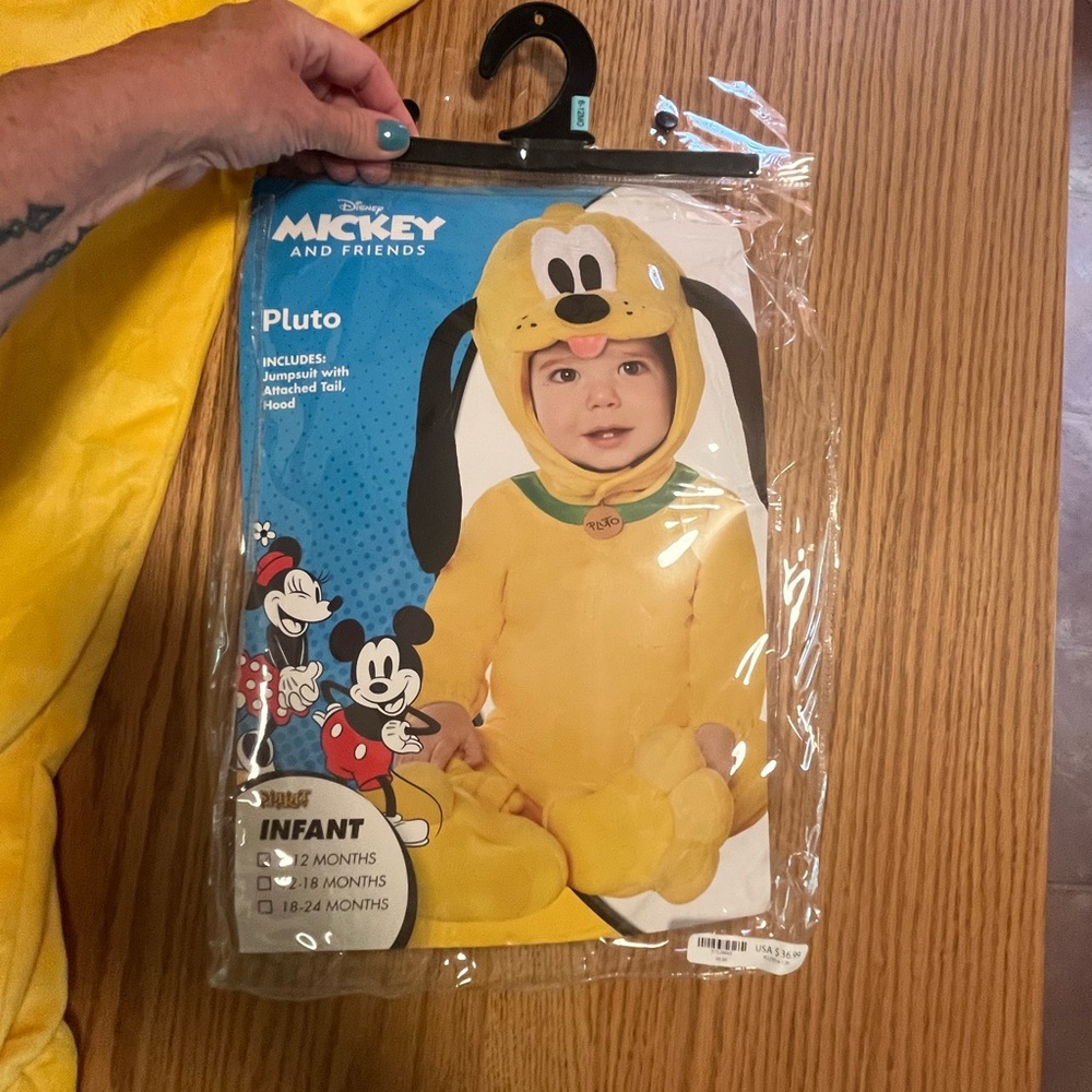 Spirit Disney Mickey and Friends Pluto Infant Costume Yellow Black